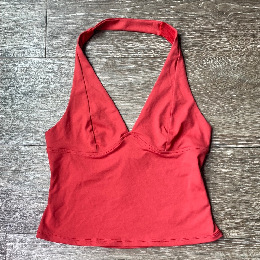 Free People Red Halter Top